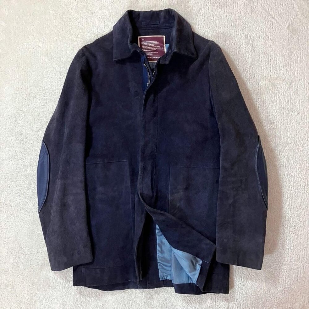Beauty:Beast Japan 1990s Archive Blue Suede Leather Coat Size S/M Made In Japan